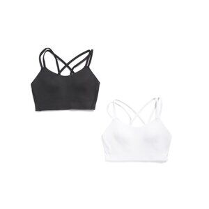 MOVE THEOLOGY Black/white 2pk Molded Cup Goddess Bras